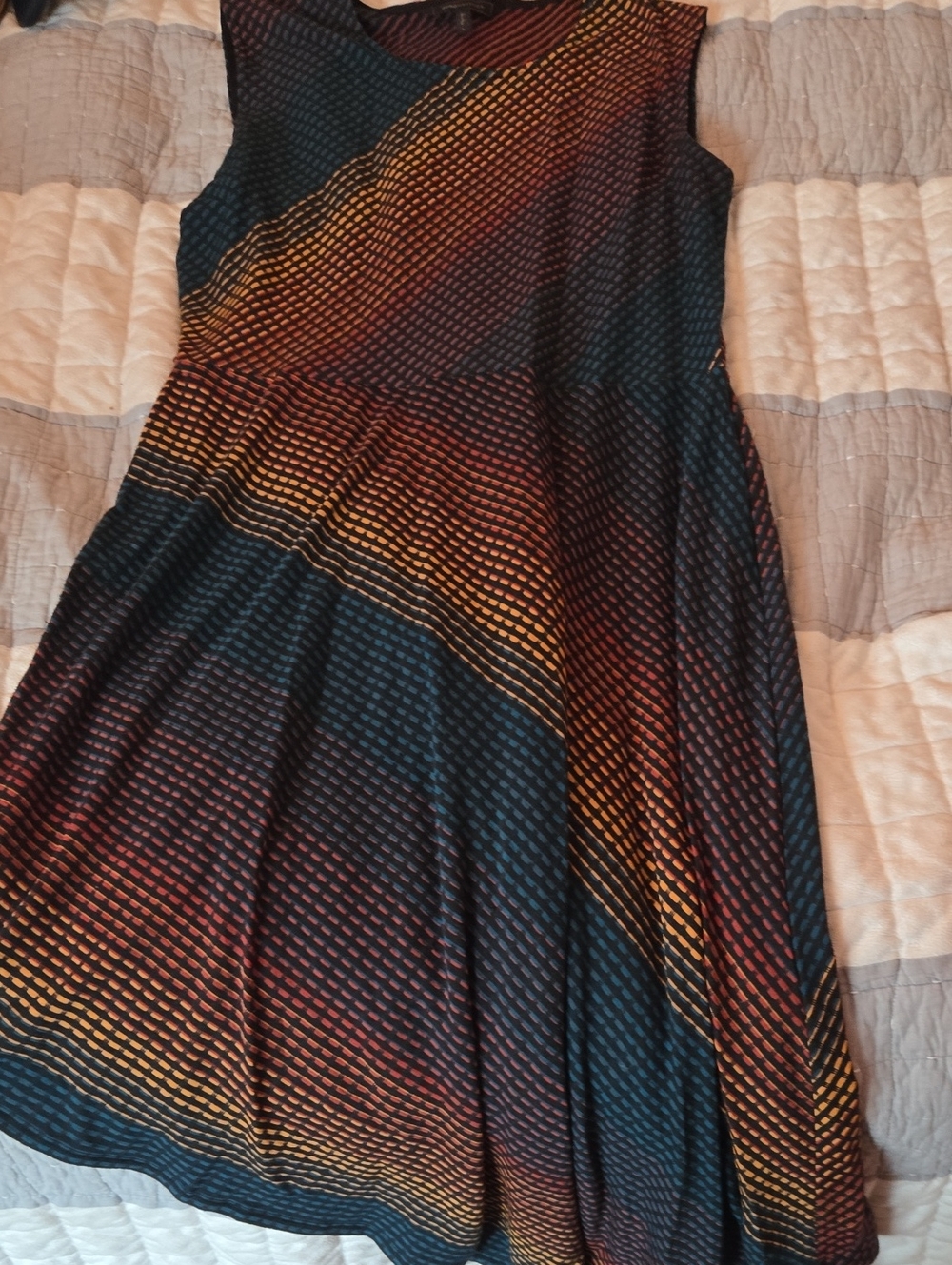 BCBGMaxAzria Black Dress with Gradient Asymmetrical Design